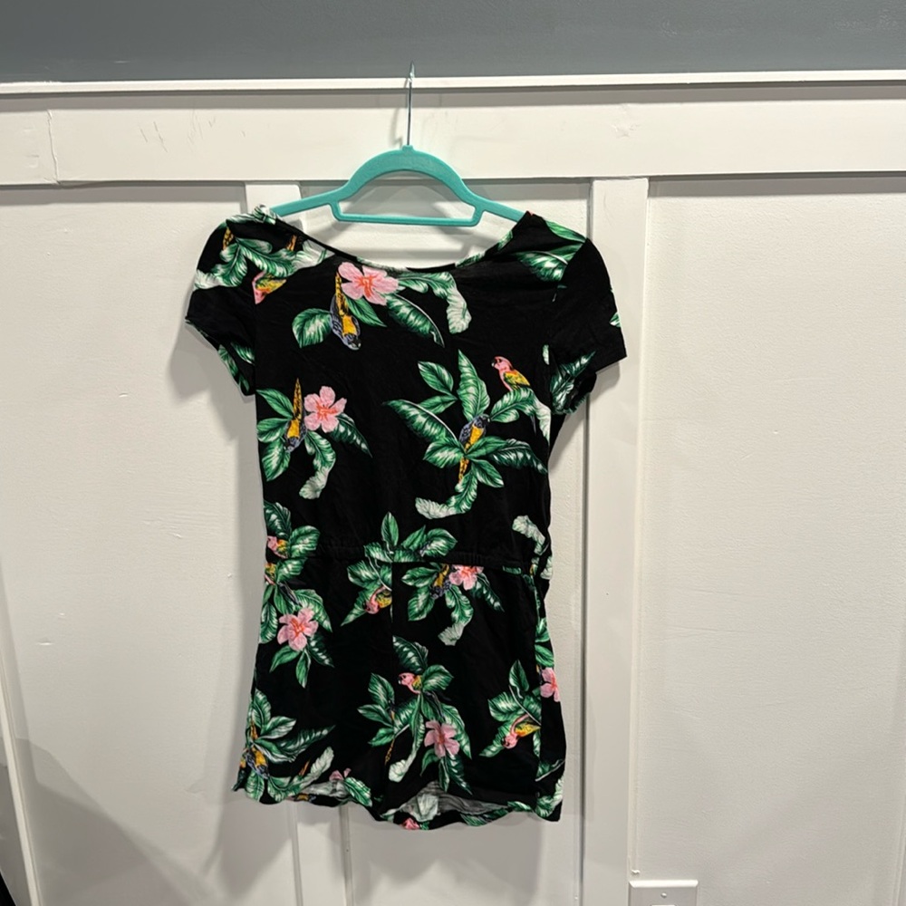 Hawaiian style shorts romper